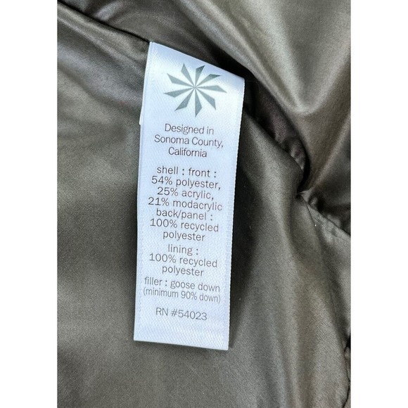 Athleta Responsible Down Tundra Vest Sherpa Full Zip Vest Brown Cream Womens XS - Picture 6 of 7